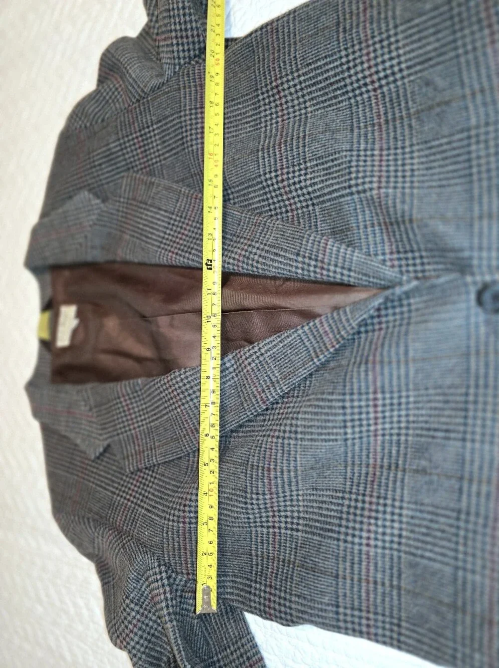 L.L. Bean Vintage Women's Brown and Gray Glen Plaid Sport Coat Blazer Size 12R